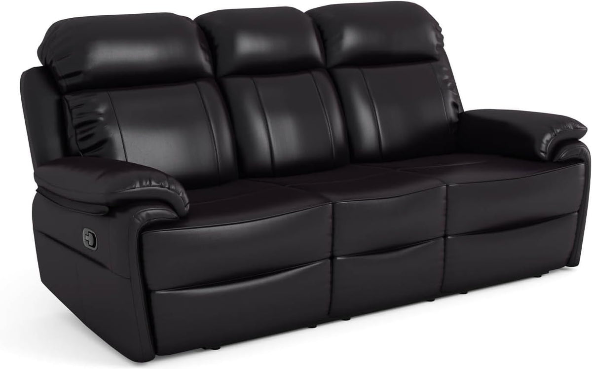 Orlando Leder Relax Sofa mit Liegefunktion, Komfortables Möbel für das Wohnzimmer mit Relaxfunktion und Fußstütze (98x200x104 cm), ergonomisch, bequem