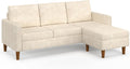 IDMarket, 3-Sitzer, Ecksofa Marius, wendbar, Chenille-Stoff, Beige