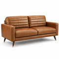 Ledersofa Zweisitzer Braun
