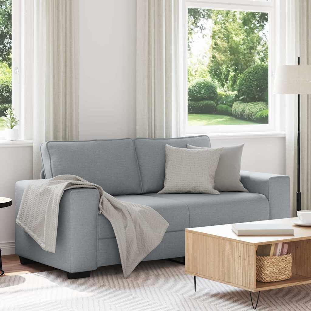 HUAKEHOM 2-Sitzer-Sofa Hellgrau 180x77x82 cm Stoff