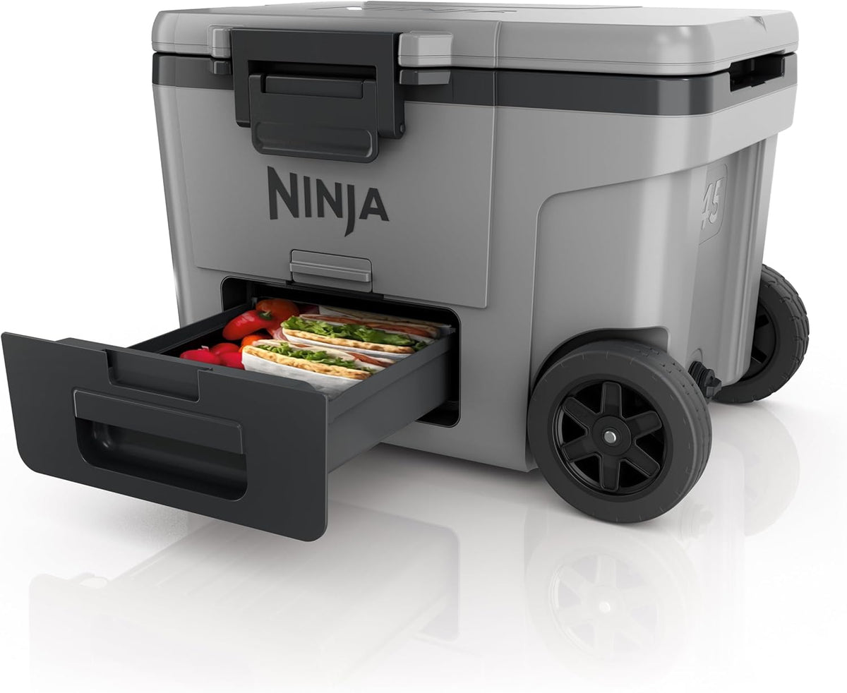 Ninja FrostVault Kühlbox mit Rollen und Isolierung, FB245EUGY, Schiefergrau