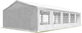 TOOLPORT Partyzelt 5x10 m Pavillon Starke PVC 600 N Plane wasserdicht und schneller Aufbau