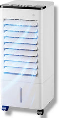 Tragbare Klimaanlage Verdunstungskühler, 9L Tank, für Zimmer Home Office, 90° Oszillation, 4 Eisboxen, 3 Modi, Fernbedienung, 15H Timer