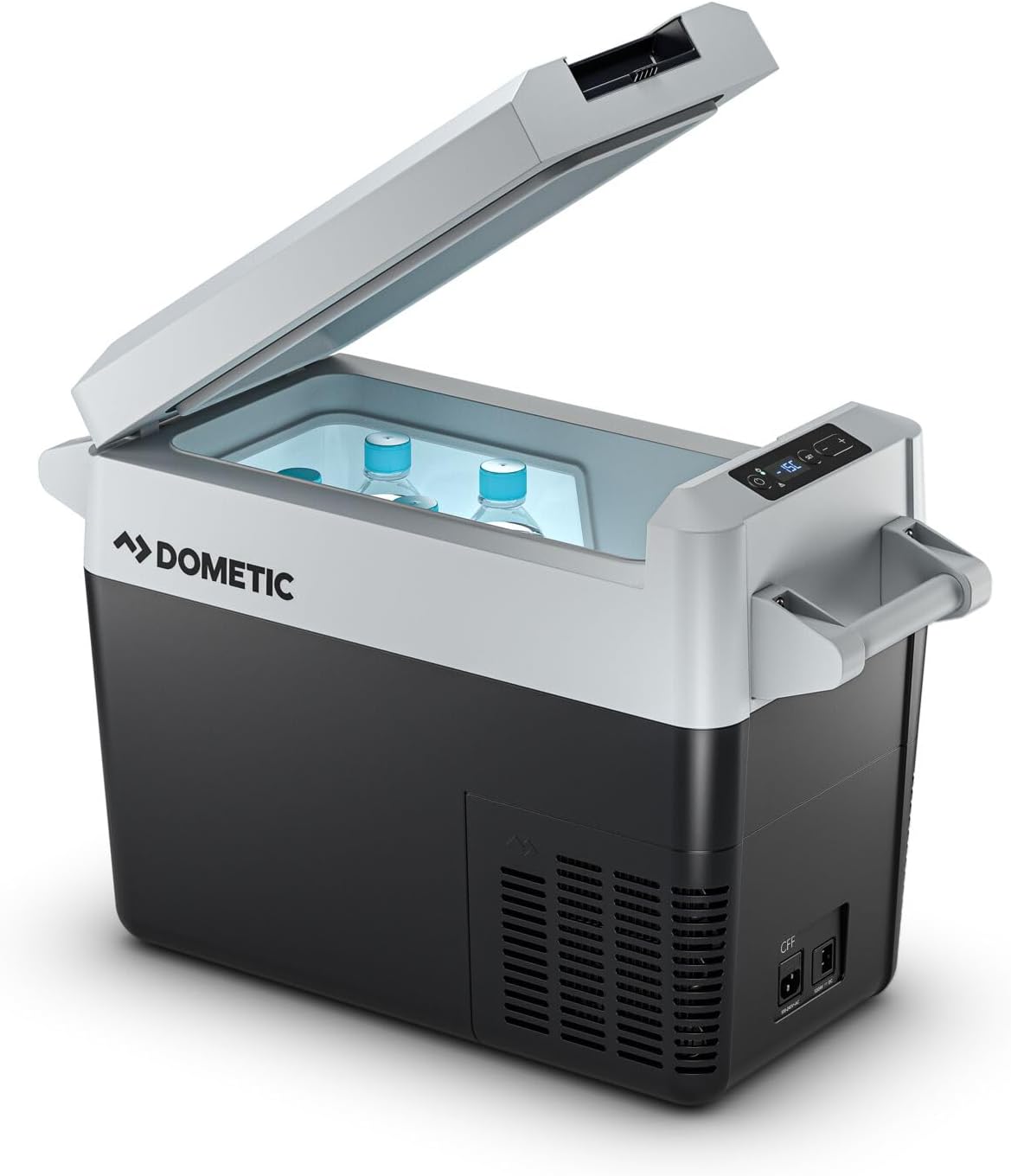 DOMETIC CFF20 Kompressor-Kühlbox 21L, 12/24V und 100–240V, Temperaturbereich +20 °C bis –18 °C, Elektrische Kühl- und Gefrierbox für Auto, Wohnmobil