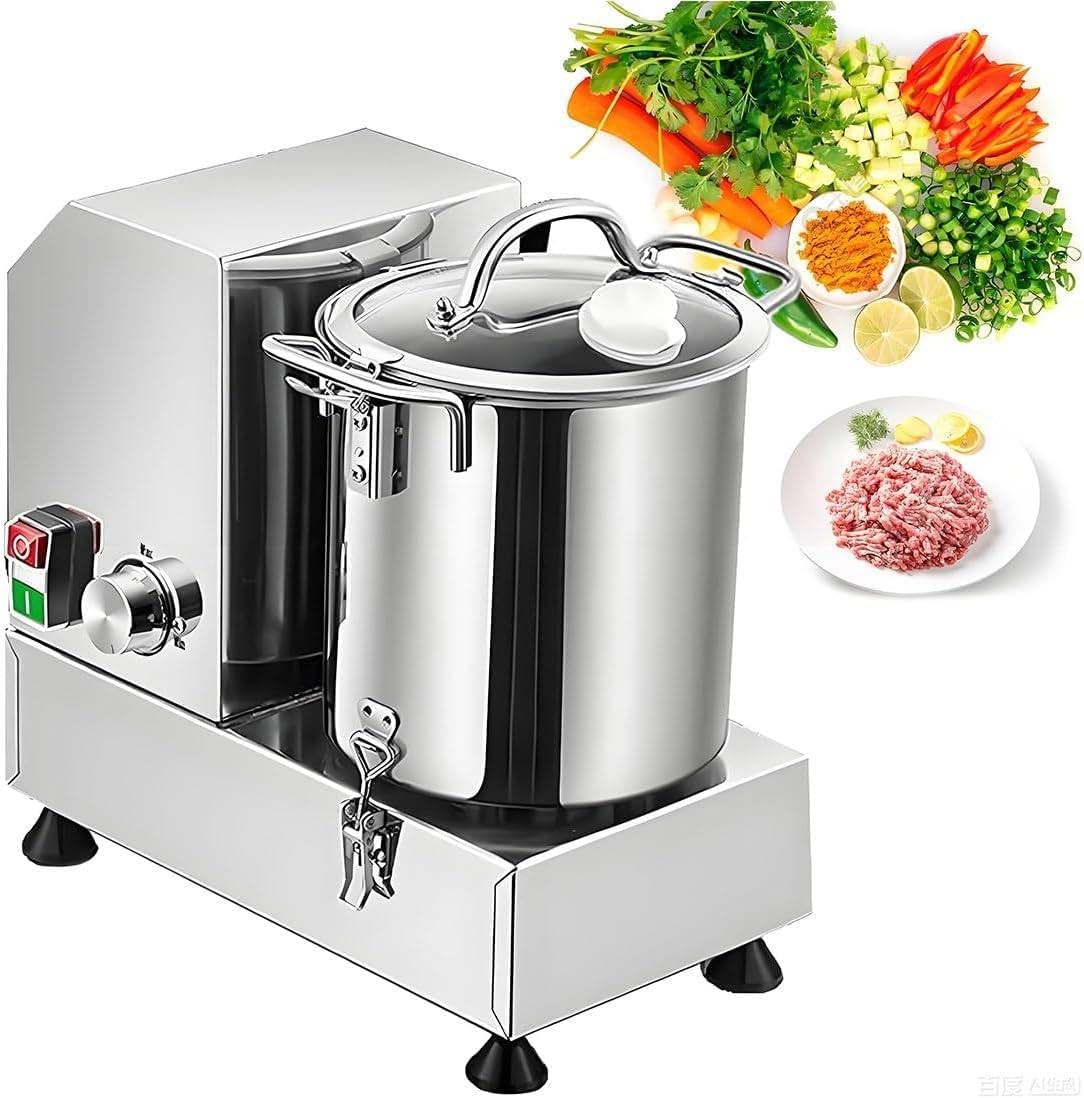 Kommerzielle Küchenmaschine, 6L Kapazität, variable Geschwindigkeit 3700 U/min, Food Prep Machine für effizientes Kochen