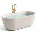 Freistehende Badewanne aus Marmoroptik Acryl 180x80x60cm