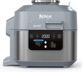 Ninja Speedi Multikocher, 10-in-1 Multicooker, Meersalzgrau ON400EU, 5,7L, Geschenk für Männer/Frauen, Air fryer Heißluftfritteuse, Grau
