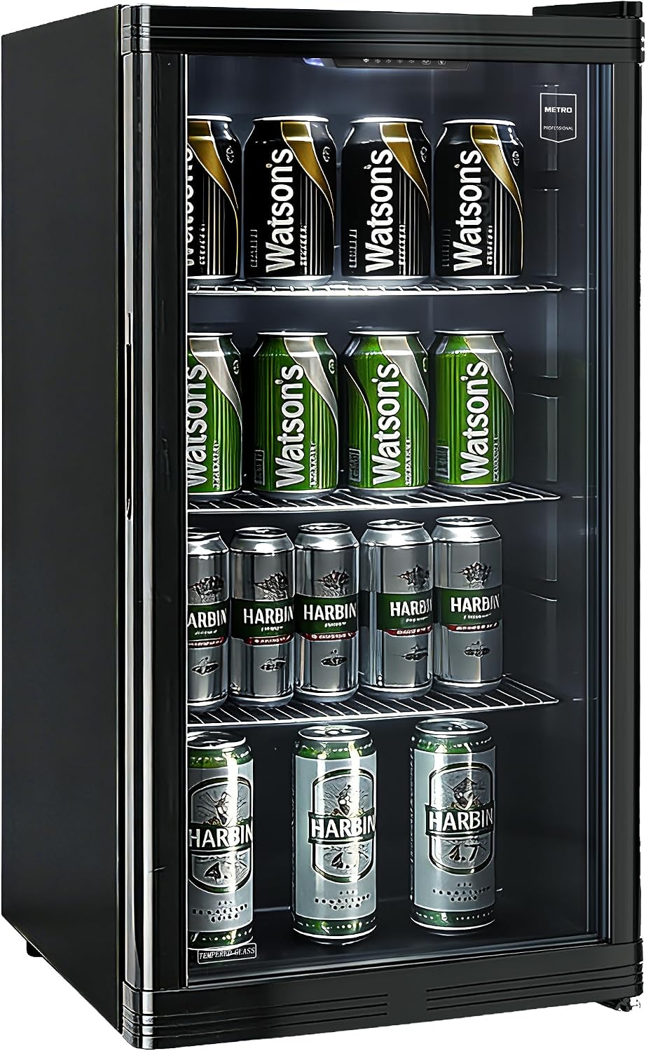 METRO Professional Mini-Kühlschrank GPC2088, 88 L, 3 Edelstahl-Drahtböden
