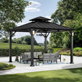 Modern Shade Pavillon 3x3 m Festem Dach, Regen und UV beständig Outdoor Pavillon für Garten und Terrasse