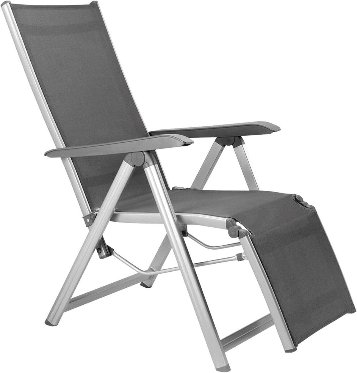 Kettler Basic Plus Advantage Relaxliege Aluminium, praktische Klappliege, Liegestuhl verstellbar & leicht zusammenklappbar, wetterfeste Gartenmöbel