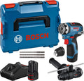 Bosch Professional 12V System Akku-Bohrschrauber GSR 12V-35 FC, Schnellladegerät GAL 12V-40, FlexiClick System