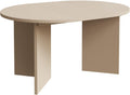 Selsey Ovaler Esstisch Ausziehbar, 110–190x110 cm, Runder Esstisch in Cappuccino, Laminierte Platte, ABS-Kanten, 2 Verlängerungen, Kugelführung