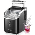 EUHOMY Eiswürfelmaschine für die Arbeitsplatte, 15 kg Eismaschine Ice Maker, 2L Eiswürfelmaschinen, 16 Eiswürfel in 13 Min, Schwarz