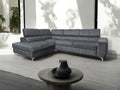 Ecksofa mit Schlaffunktion LONDON L-Form, Sofa Couch mit Bettkasten, Sofa Couch mit Schlaffunktion und Bettkasten