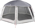 vidaXL Poolzelt mit abnehmbarem Überzelt Netzwänden Grau 612x612cm