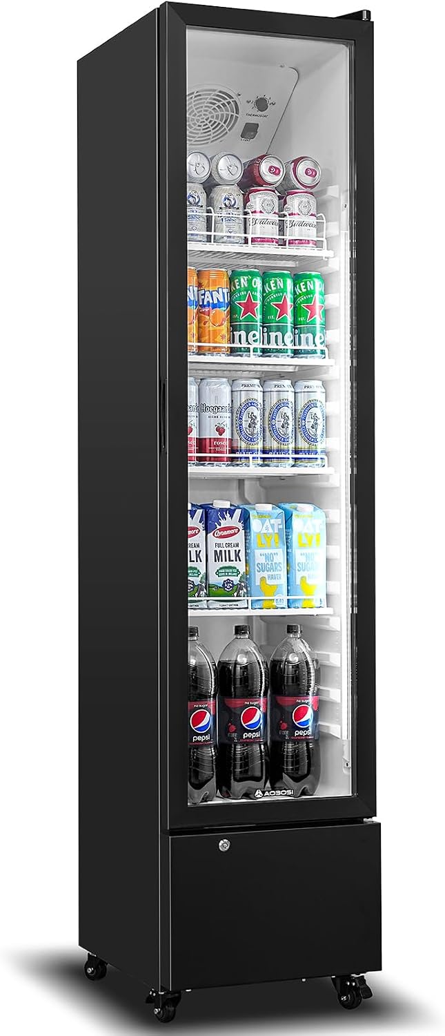 AAOBOSI 230L Getränkekühlschrank mit Glastür