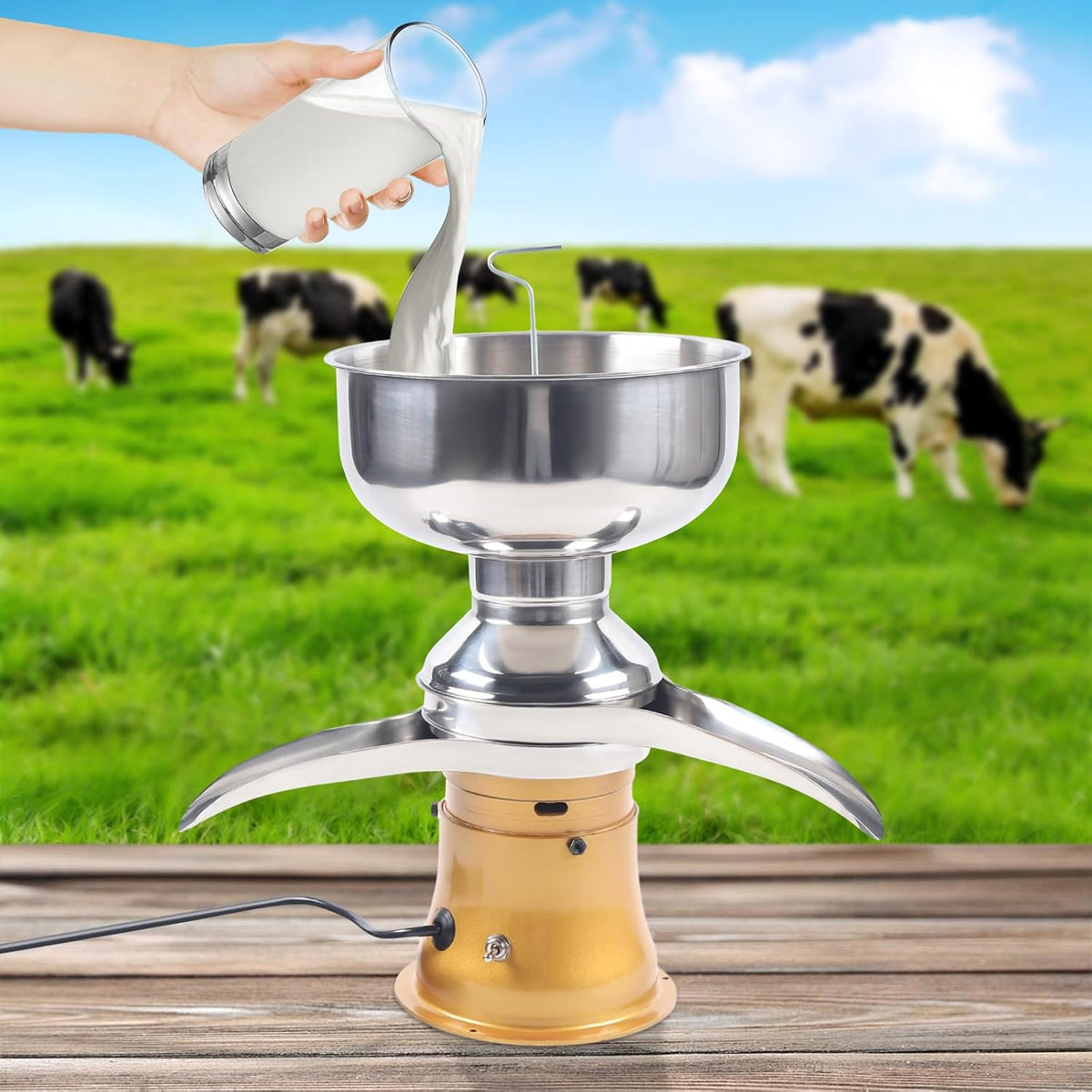 5L Elektrische Milchzentrifuge Separator, 50L/H Milch Zentrifuge Milchseparator Milchcreme Separator
