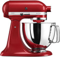 KitchenAid Küchenmaschine, 4.8 L, Teigknetmaschine mit 3 Zubehör und Schüssel aus Edelstahl, Artisan, Kippbarem Food Processor, Empire rot