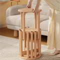 Stapelbare Hocker, 4er-Set, 45,7 cm, runde Hocker für Küche, Holz-Beistelltische, Hocker, keine Installation erforderlich, vielseitige, stapelbare