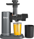 Ninja Kaltpresse-Entsafter Gemüse und Obst mit 700-ml-Becher & 1,1-L-Fruchtfleischbehälter, Grau JC151EU, für frische Säfte, Drinks & Wellness-Shots
