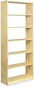 IDIMEX Standregal mit 7 Böden, praktisches Bücherregal aus massiver Kiefer in Natur, Schlichtes Büroregal aus Massivholz