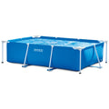 INTEX 'Metal Frame' Pool rechteckig Aufstellpool (260 x 160 x 65cm) Kinderpool Familienpool Swimmingpool Volumen ca 2.282l, blau (28271NP)