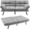 GOPLUS Couch Schlafsofa, 2 Sitzer Sofa mit Verstellbarer Armlehnen, Liegefläche 182 x 106,5 cm, Klappsofa mit Schlaffunktion