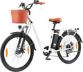 ttgo E Bike 26 Zoll, Elektrofahrräder für Herren & Damen mit 36V 18Ah Akku, 7-Gang Schaltung, mit LCD Display, 80–120 km Reichweite, Korb, C2 PRO