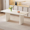 Guyii 160 cm Weißer Esstisch, nur Tisch. (Weißer), für Esszimmer, stilvolle Möbel für 4-6 Personen, modernes Design, platzsparend, stabile Holzbeine