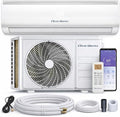Classic America 12000 BTU Mini Split-Wechselrichter zur Wandmontage, ohne Leitungen mit Wärmepumpe, (19 SEER2, 15 Fuß-Leitungsset, 120 VAC)