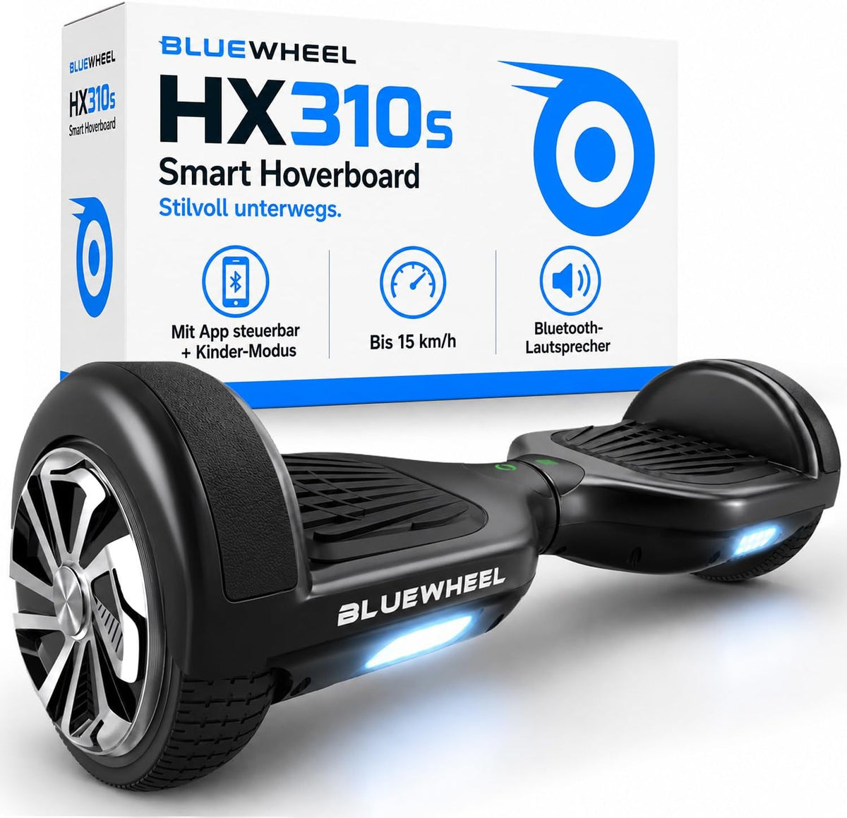 Bluewheel HX310s Hoverboard 6,5 Zoll, 700W Dual Motor, Bluetooth, App, LED