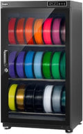3D-Filament-Trockenschrank Mit Digitaler Feuchtigkeitsanzeige 115L, Stahlkorpus 50kg,4mm Glas, Für 10-12 Rollen, Magnetdichtung, Pla/Abs/Petg/Tpu