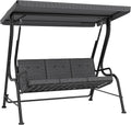 Outsunny Hollywoodschaukel Verstellbares Sonnendach Grau 200x120x170 cm