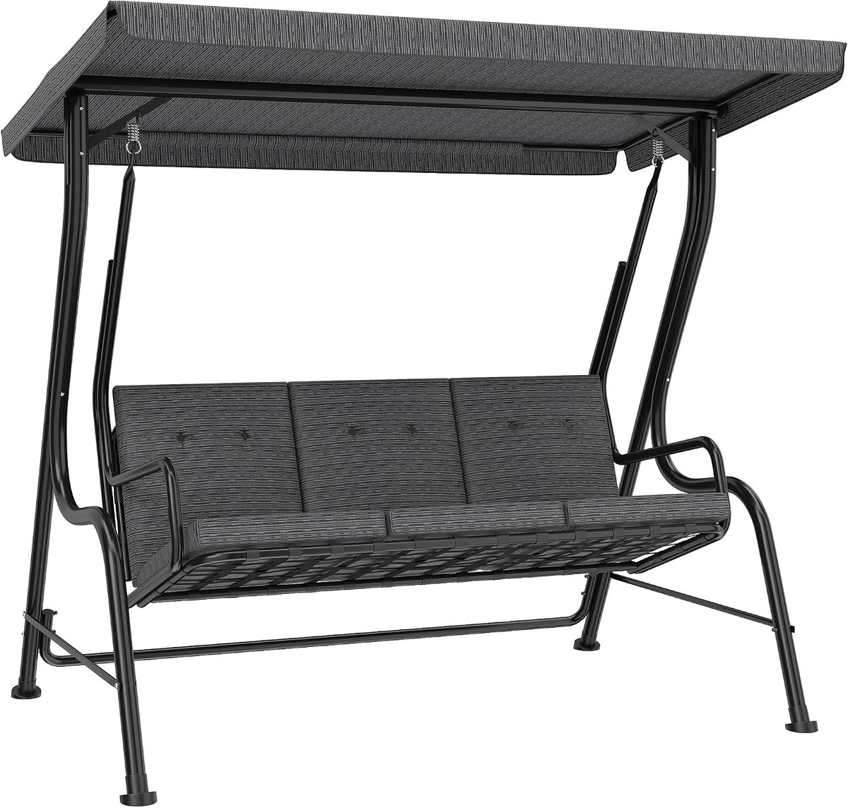 Outsunny Hollywoodschaukel Verstellbares Sonnendach Grau 200x120x170 cm