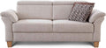 Cavadore 3-Sitzer Sofa Ammerland/Couch mit Federkern im Landhausstil/Inkl. verstellbaren Kopfstützen/186 x 84 x 93/Strukturstoff natur