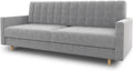 Sofnet, Schlafsofa Sara mit Bettkasten (Grau, Paros 05)