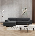 DOMO. collection Ecksofa Nika, Sofa in L-Form, 277 x 156 x 78 cm (BxTxH), Eckgarnitur, moderne Polsterecke, Eckcouch, grau
