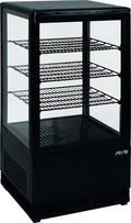 Saro 330-10051 Mini-Umluftkühlvitrine, 70 L, Kunststoff, SC 70, Schwarz