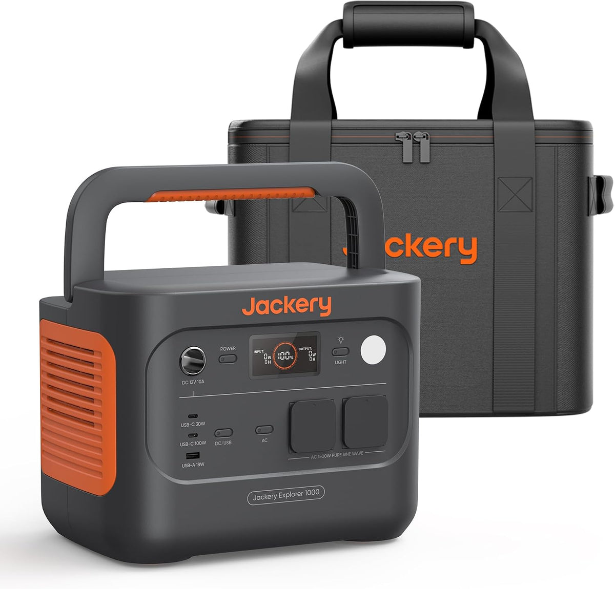 Jackery E1000 v2 Tragbare Powerstation mit M Tragetasche