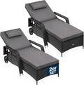 CASARIA Sonnenliege mit Rollen 2er Set