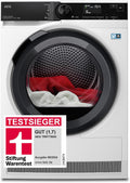 AEG Wärmepumpentrockner 8 kg, 3D-Scan Restfeuchteermittlung, TR9T75680, Serie 9000: AbsoluteCarePlus Daunentrocknung, Testsieger Stiftung Warentest