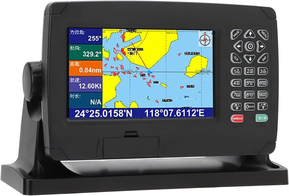 Chart Plotter mit GNSS Antenne Map System C MAP XINUO MAP Präzise Navigation für Marine Boote Yachten IPX6 wasserdicht Großer Speicher 50000 Wegpunkte