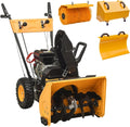 Tidyard Schneefräse, 4-in-1 Benzin-Schneeräumer mit 6,5 PS, für Gärten und Gehwege3102972, 2-stufiges Gebläsesystem, 560 mm Räumbreite