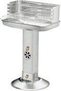 Säulengrill FamilyStar 58,5x38,5x90cm Edelstahl Holzkohlegrill