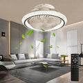 Deckenventilator mit Beleuchtung leise 360° Drehbar, 49cm Moderne Deckenlampe mit Ventilator und Fernbedienung, für Schlafzimmer, APP Steuerung