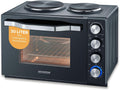 SEVERIN Back- und Toastofen mit Kochplatten, Ofen mit 30 L Garrauminhalt, Gesamtleistung 2500 W, mit Kochplatten zum Kochen, Grillen und Backen