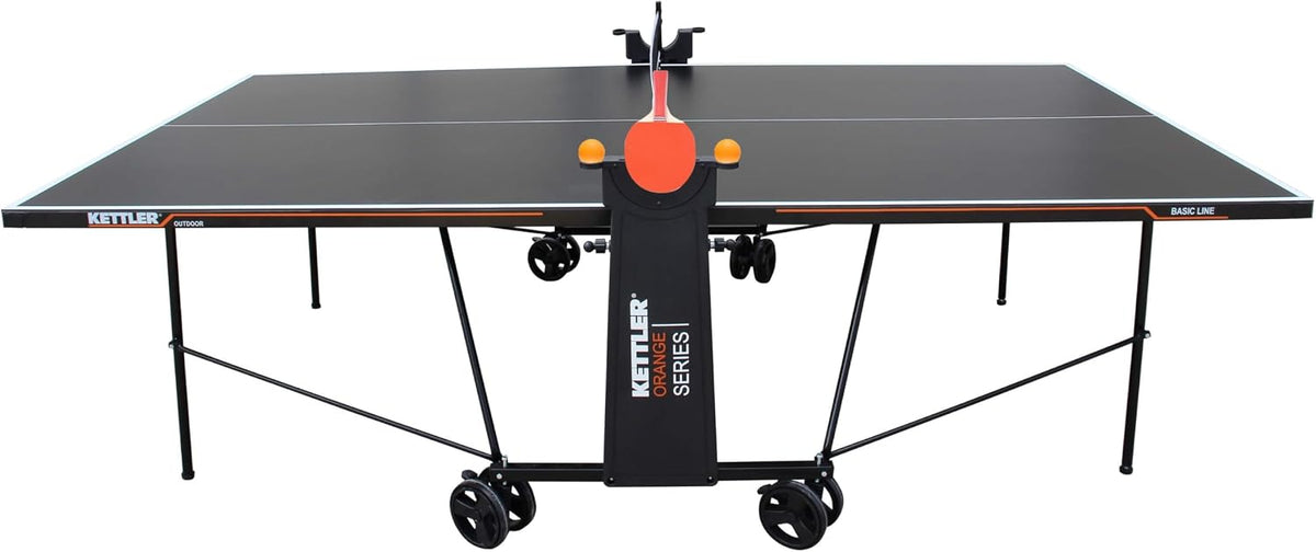 KETTLER Tischtennisplatte Basic Outdoor, Wetterfest, Zusammenklappbar