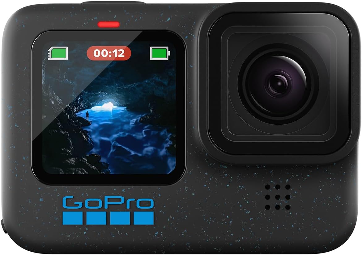 GoPro HERO12 Black, wasserdichte Action-Kamera mit 5,3K60 Ultra HD-Video, 1/1,9-Zoll-Bildsensor, 27 MP Fotos, HDR, Live-Streaming, Webcam