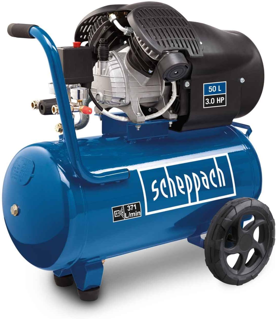 Scheppach Kompressor HC52DC, 2200W, 50L, 8 Bar, Doppelzylinder