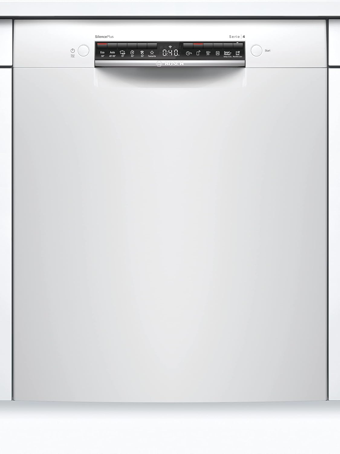 Bosch SMU4HCW48E Serie 4 Smarter Geschirrspüler Unterbau, 60 cm breit, Besteckschublade, Made in Germany, Silence Programm besonders leise